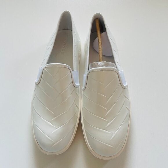 NWOB Vince Blair Slip On Sneaker Shoe Slip On Leather Woven Classic Preppy Rubbe - Picture 3 of 13